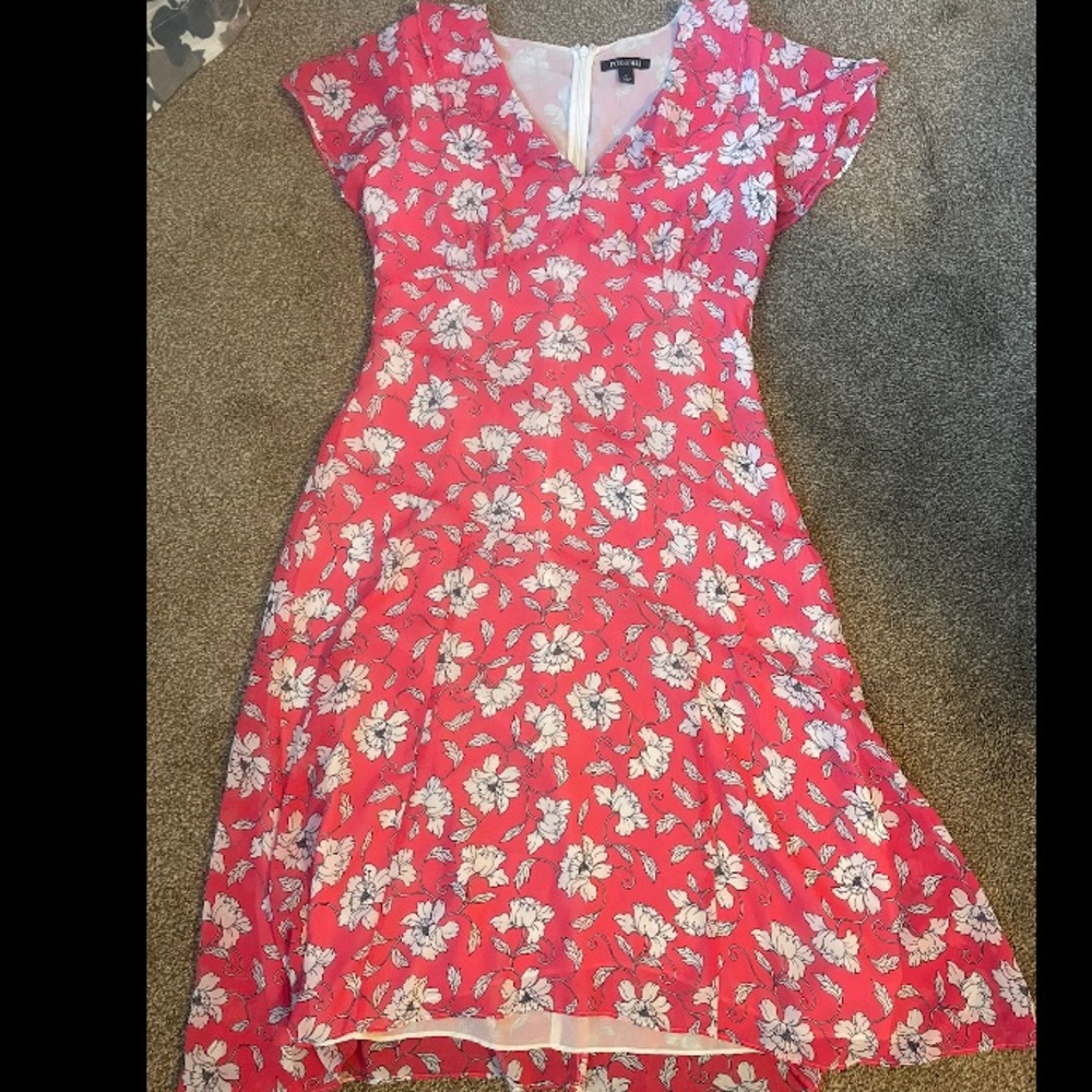 Pink dress with white flowers